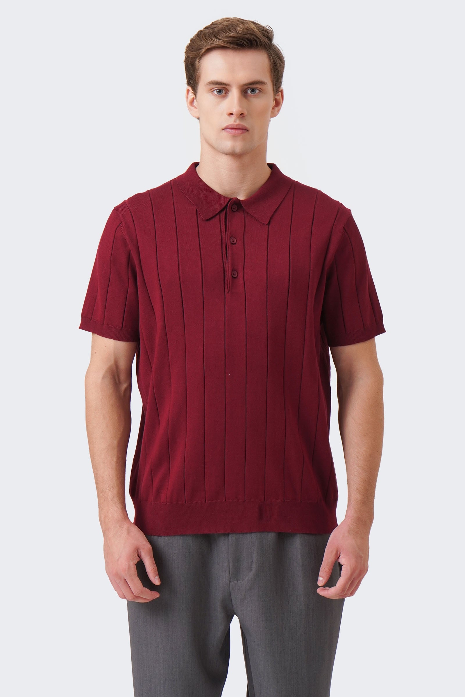 トップス WYM LIDNM PIN BORDER KNIT POLO WYM LIDNM ポロシャツ PIN BORDER KNIT POLO メンズ : ZOZOTOWN