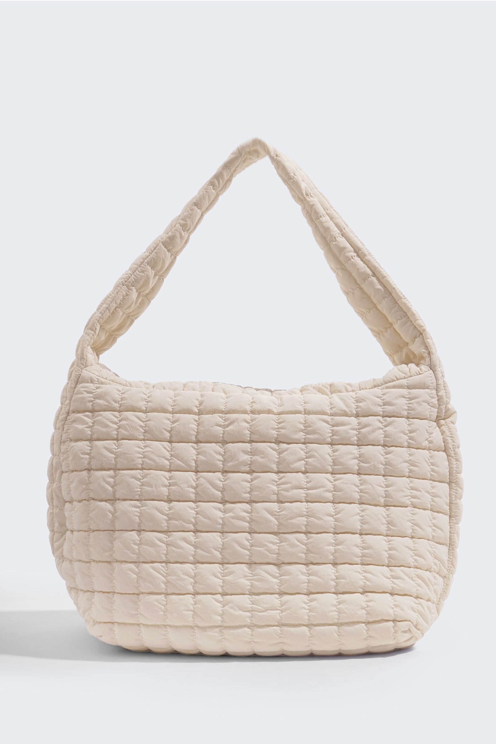 Recycled polyester quilted discount oversized shoulder bag