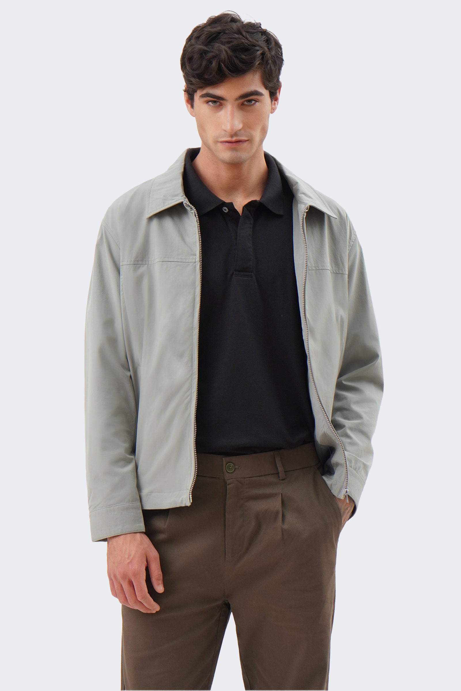 Men's Zip Up Collared Jacket BOCU Lifestyle