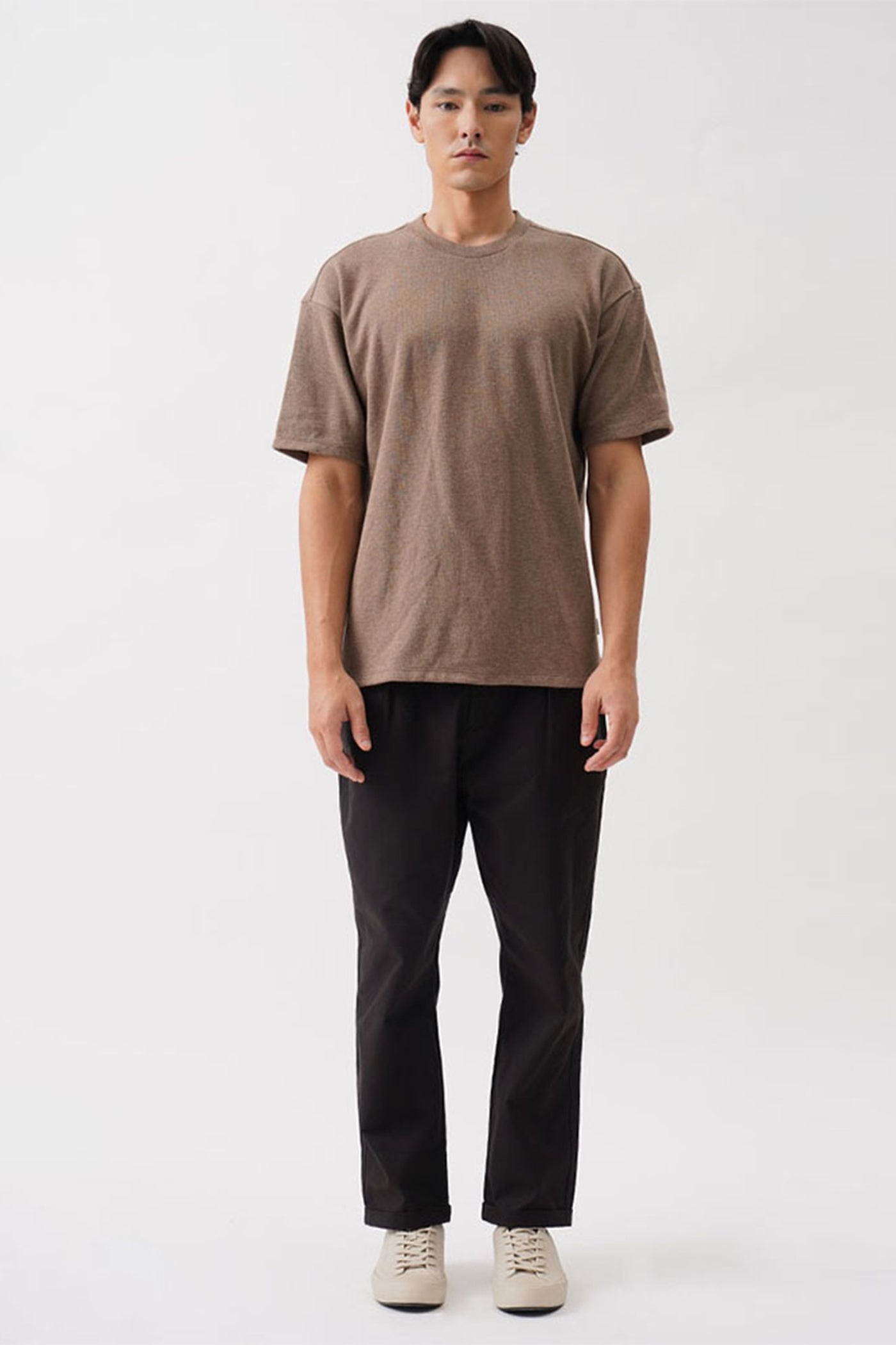 Men's Crew Neck Inside Texture T-Shirt