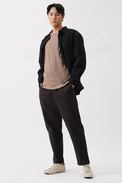 Men's Crew Neck Inside Texture T-Shirt
