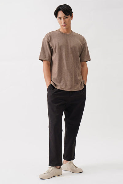 Men's Crew Neck Inside Texture T-Shirt