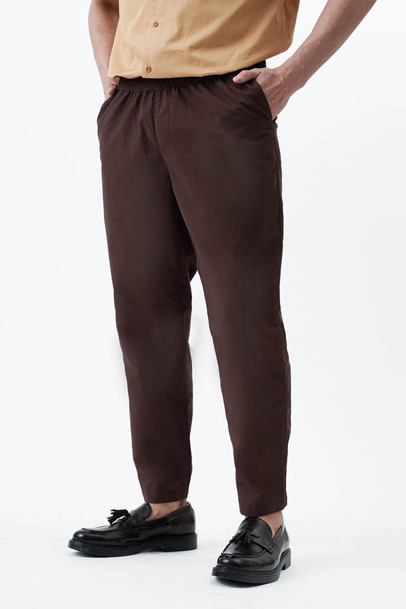 Men's Brushed Woven Pull On Trousers