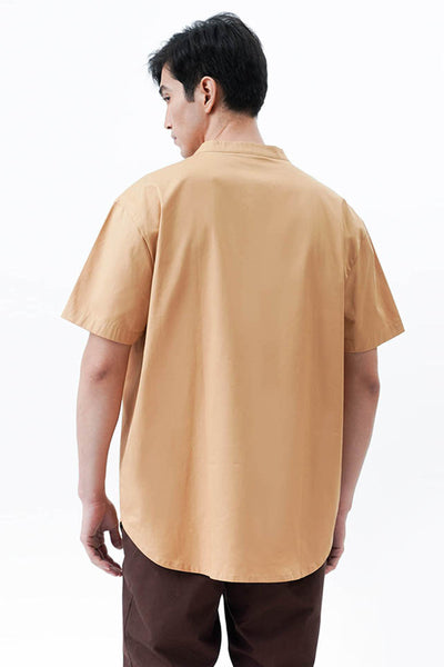 Men's Short Sleeve Shirt with Amboy Hem Detail