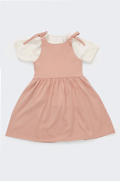 Kids' Babydoll Dress with T-Shirt Set