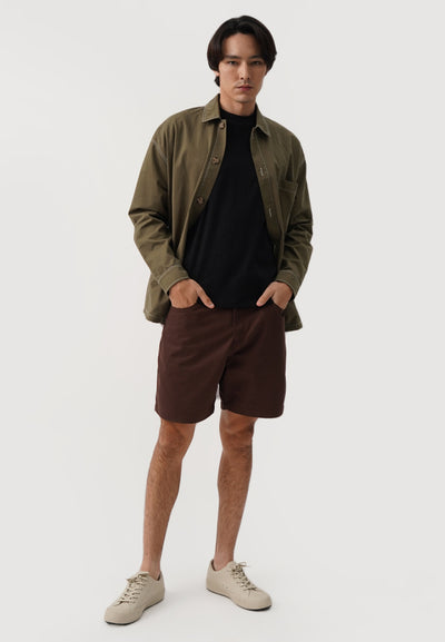 Men's Zip Up Shorts with Curved Pockets