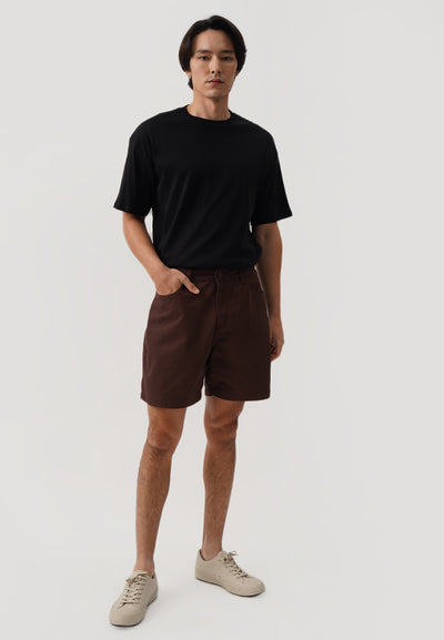 Men's Zip Up Shorts with Curved Pockets