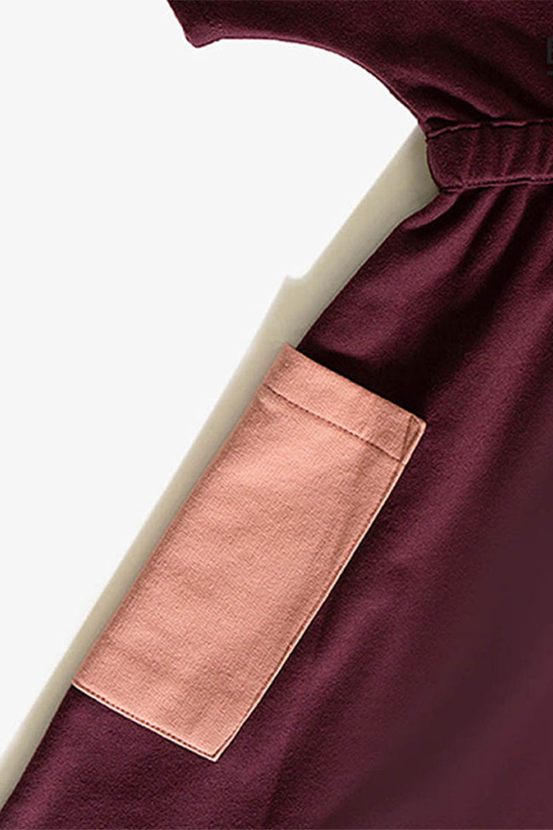 Kids' Elastic Waist Dress with Contrast Pockets