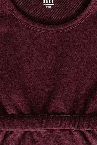 Kids' Elastic Waist Dress with Contrast Pockets