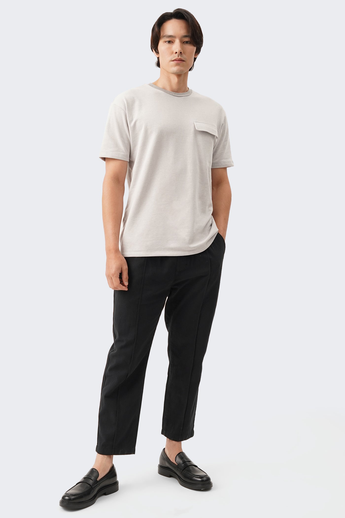 Unisex Crew T-Shirt with Flap Pocket