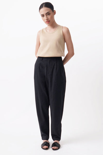 Women's Front Pleat Straight Trousers