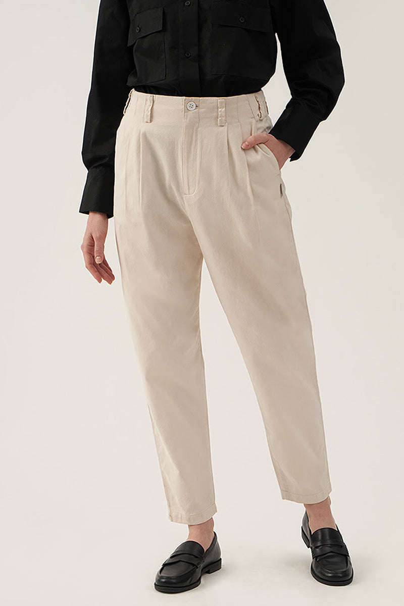 Women's Front Pleat Straight Trousers