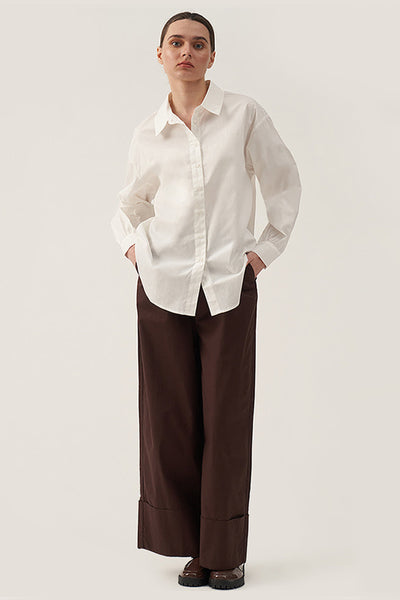 Women's Long Sleeve Gathered Cuff Buttondown Shirt - The New Standard