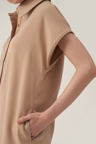 Women's Extended Sleeve Buttondown Midi Shirtdress - The New Standard