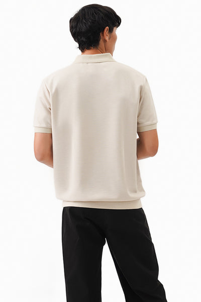 Men's Ribbed Collar Polo with Hem Band - The New Standard