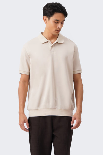 Men's Ribbed Collar Polo with Hem Band - The New Standard