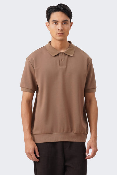 Men's Ribbed Collar Polo with Hem Band - The New Standard