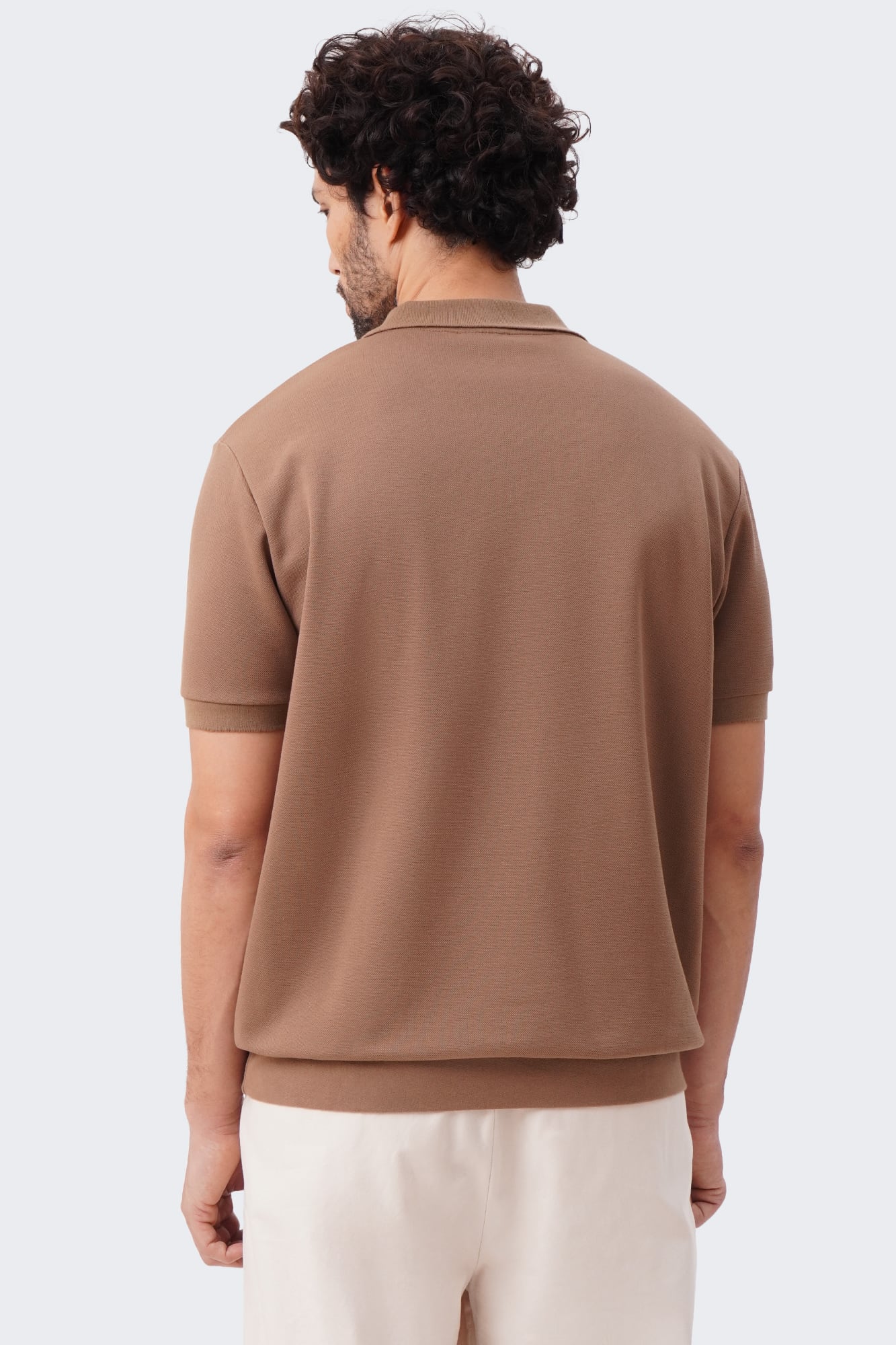 Men's Ribbed Collar Polo with Hem Band - The New Standard