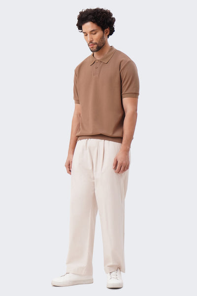 Men's Ribbed Collar Polo with Hem Band - The New Standard