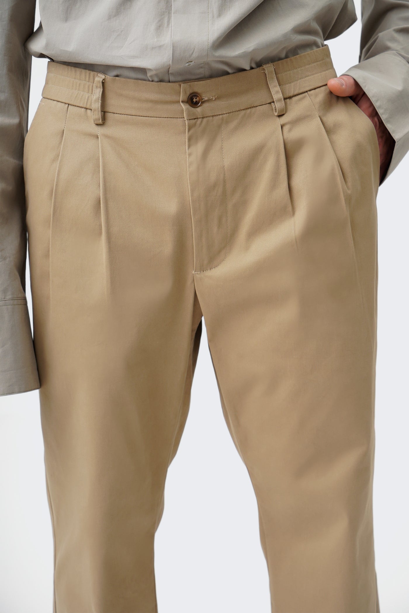 Men's Quarter Garter Waist Front Pleat Trousers
