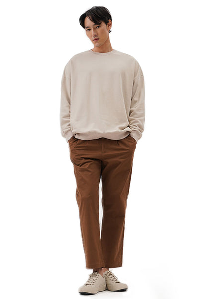Men's Drop Shoulders Pullover with Hem Band