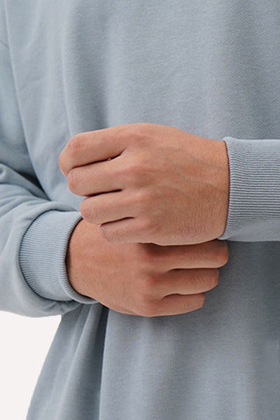 Men's Drop Shoulders Pullover with Hem Band