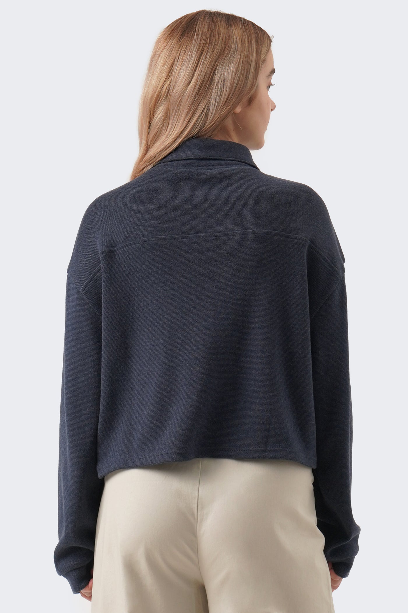 Women's Collared Zip Up Jacket with Patch Pockets