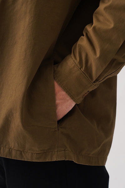 Men's Button Front Overshirt with Pocket