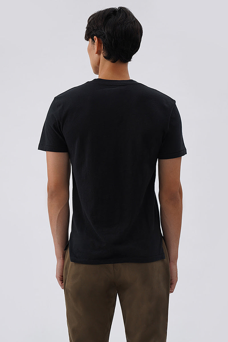 Unisex Relaxed Basic T-Shirt with Stitching Detail