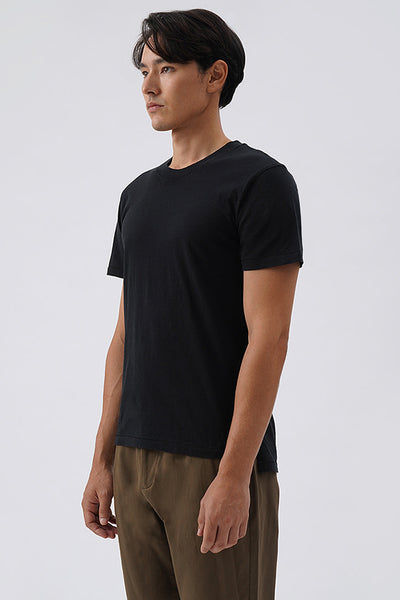 Unisex Relaxed Basic T-Shirt with Stitching Detail