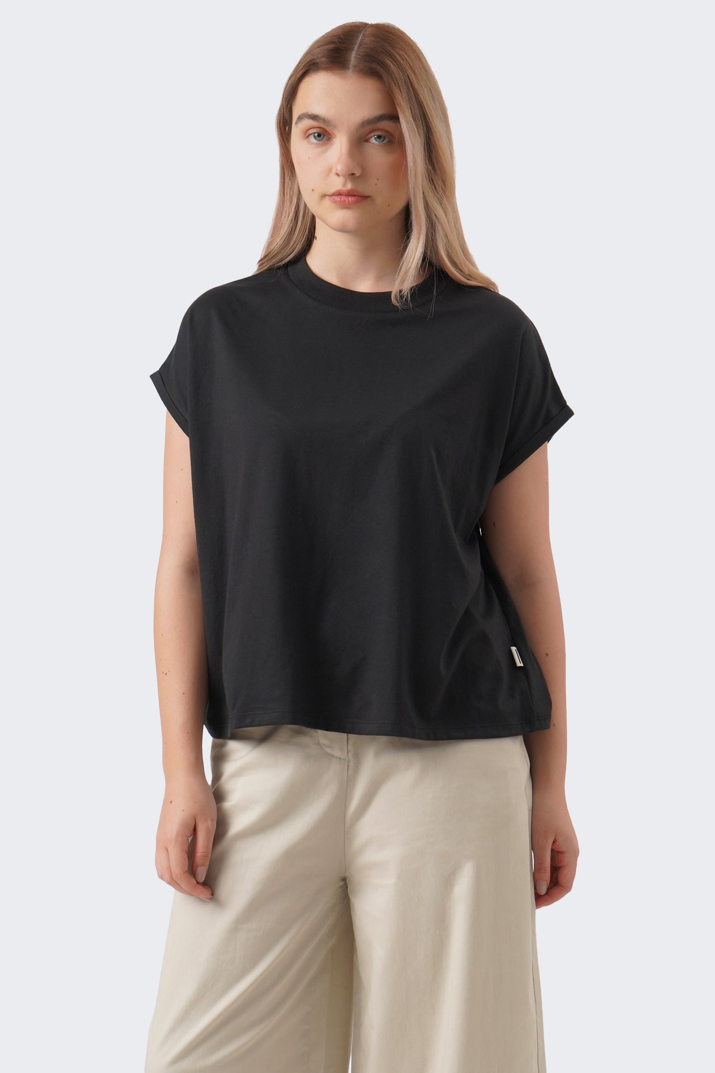 Women's Continuous Sleeves Boxy T-Shirt