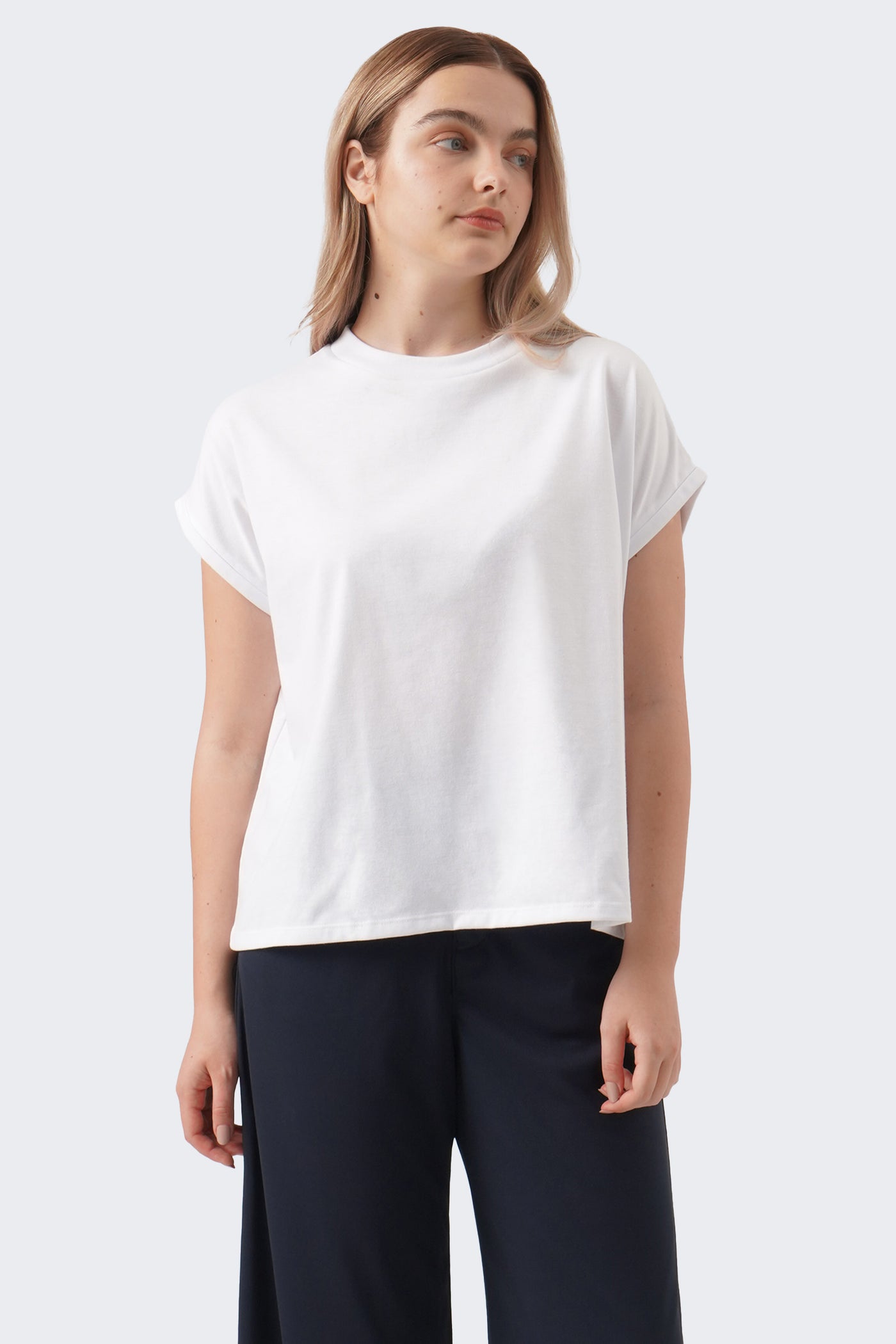 Women's Continuous Sleeves Boxy T-Shirt