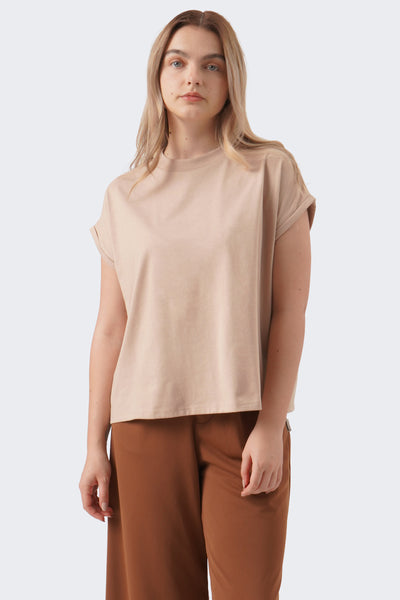 Women's Continuous Sleeves Boxy T-Shirt