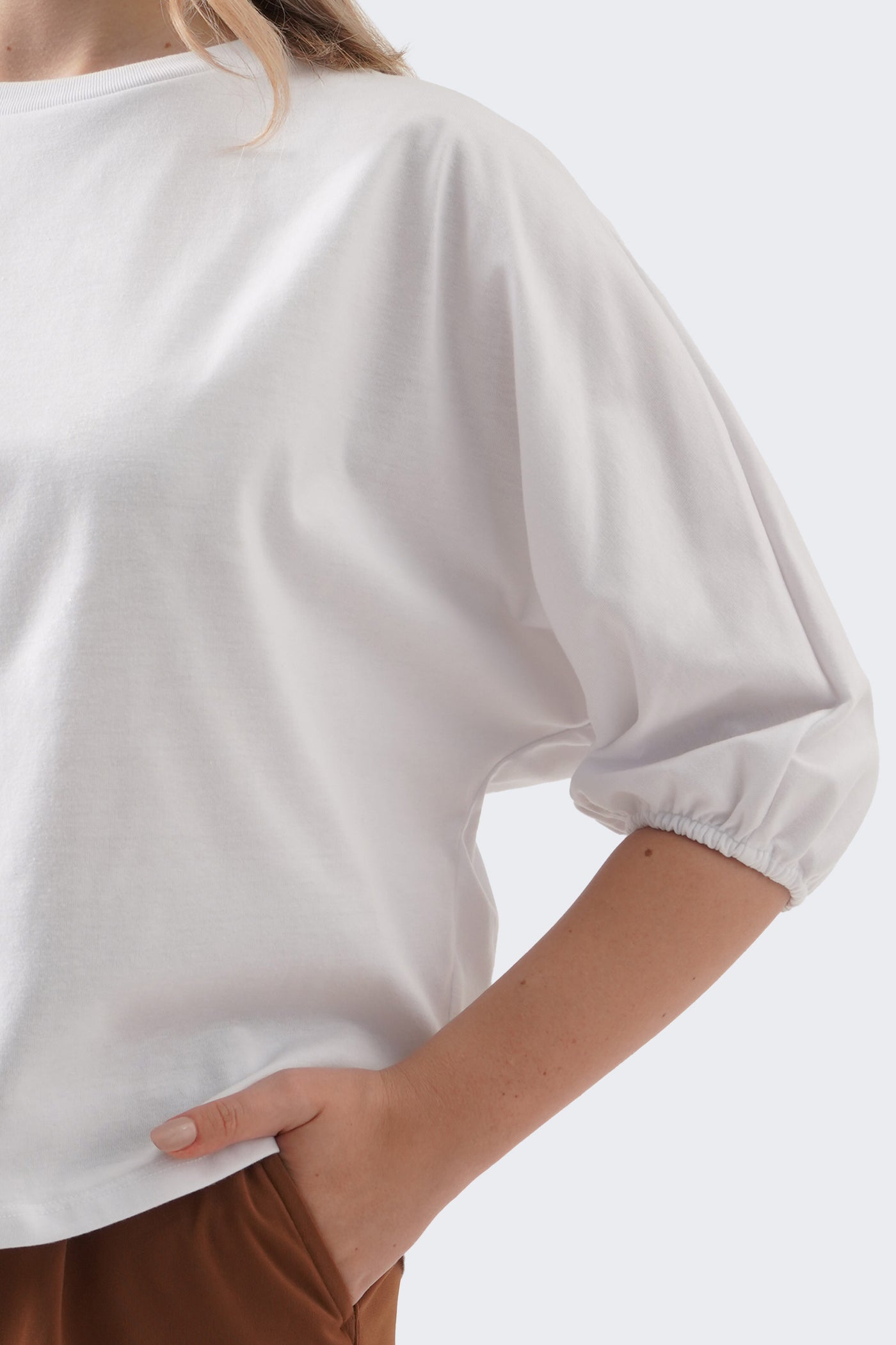 Women's Quarter Puff Sleeves T-Shirt