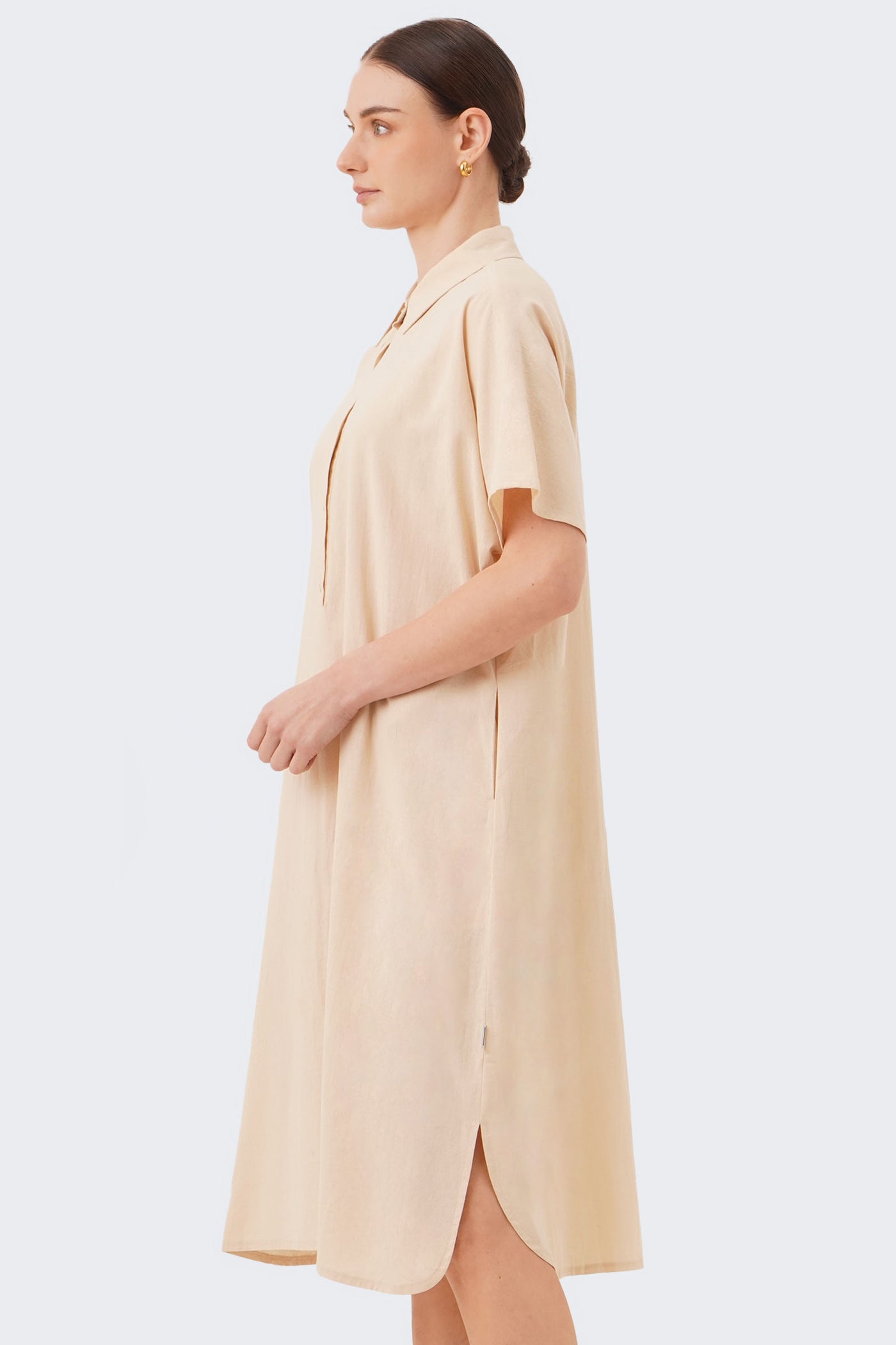 Women's Midi Extended Short Sleeve Dress