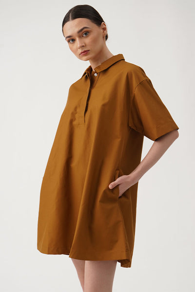 Women's Hidden Placket A-Line Shirtdress