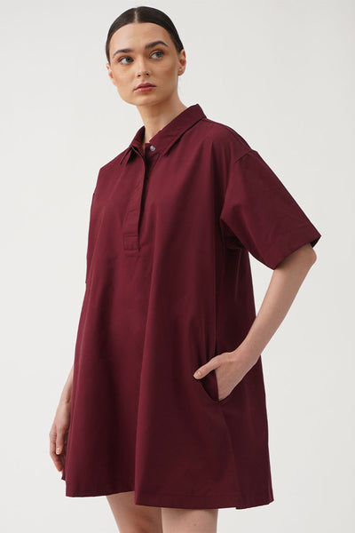 Women's Hidden Placket A-Line Shirtdress