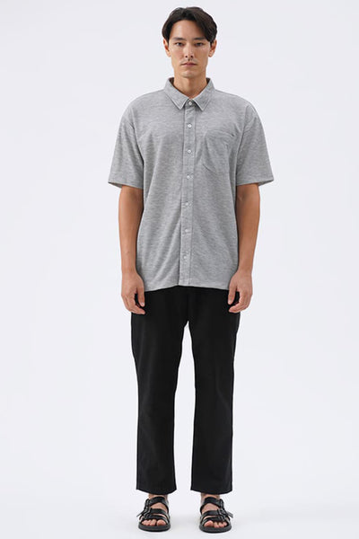 Men's Ribbed Jersey Buttondown Shirt
