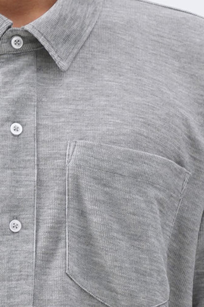 Men's Ribbed Jersey Buttondown Shirt