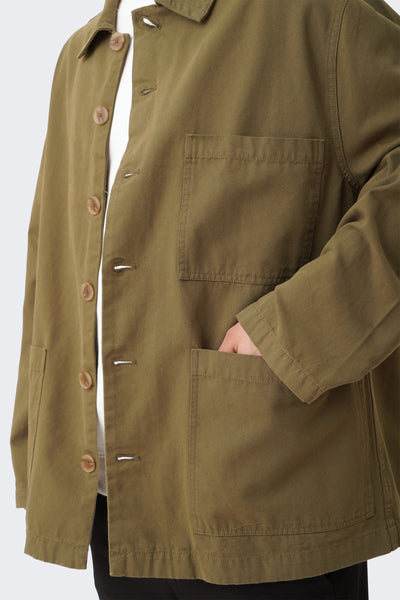 Men's Oversized Linen Triple Pocket Overshirt