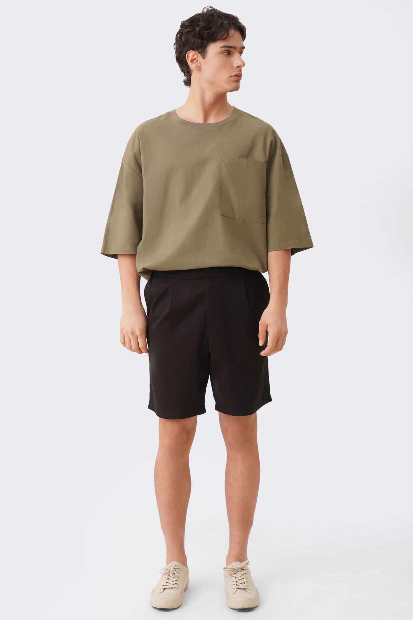 Men's Pleated Clean Front Shorts