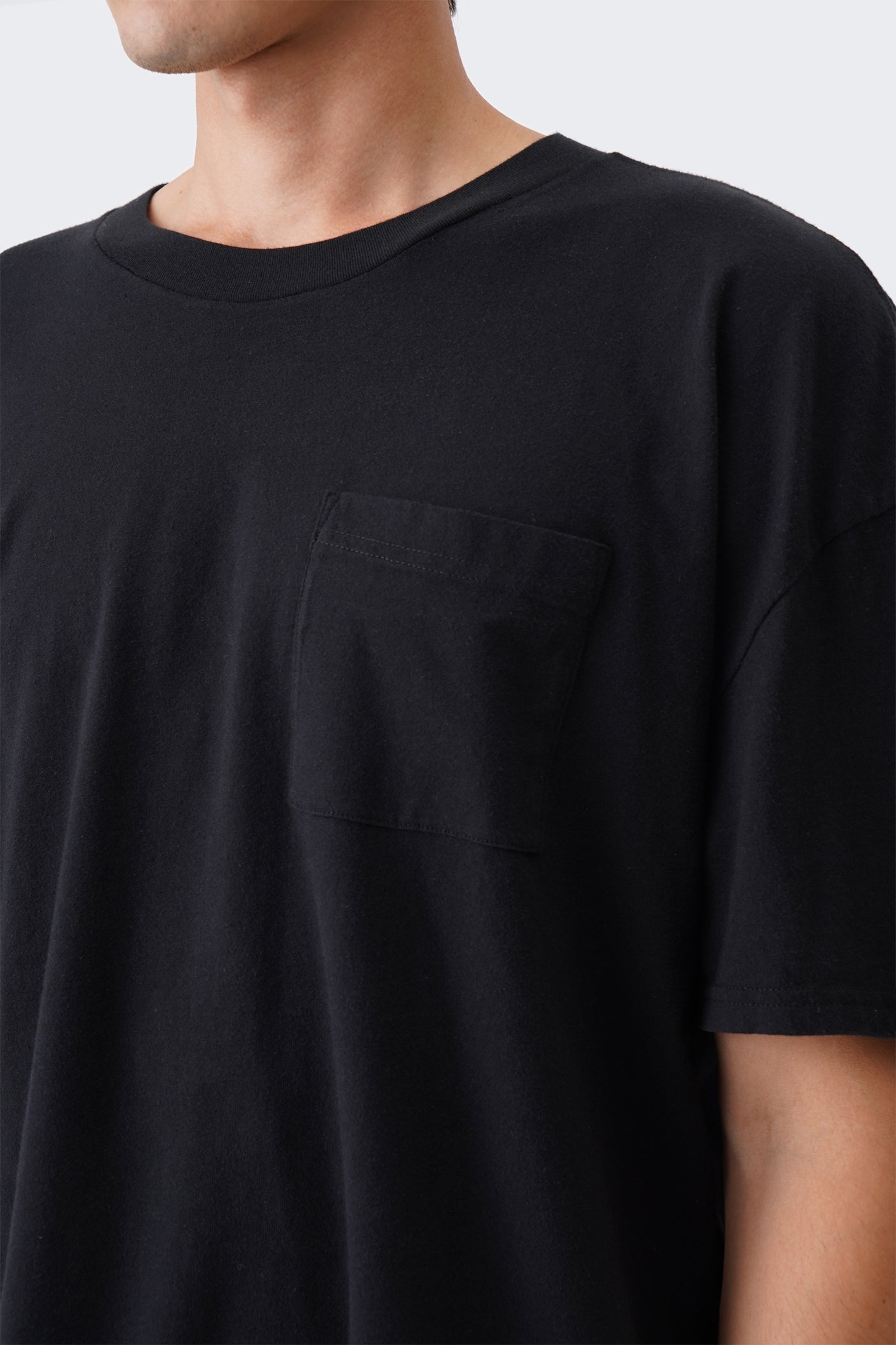 Oversized Round Neck T-Shirt with Pocket