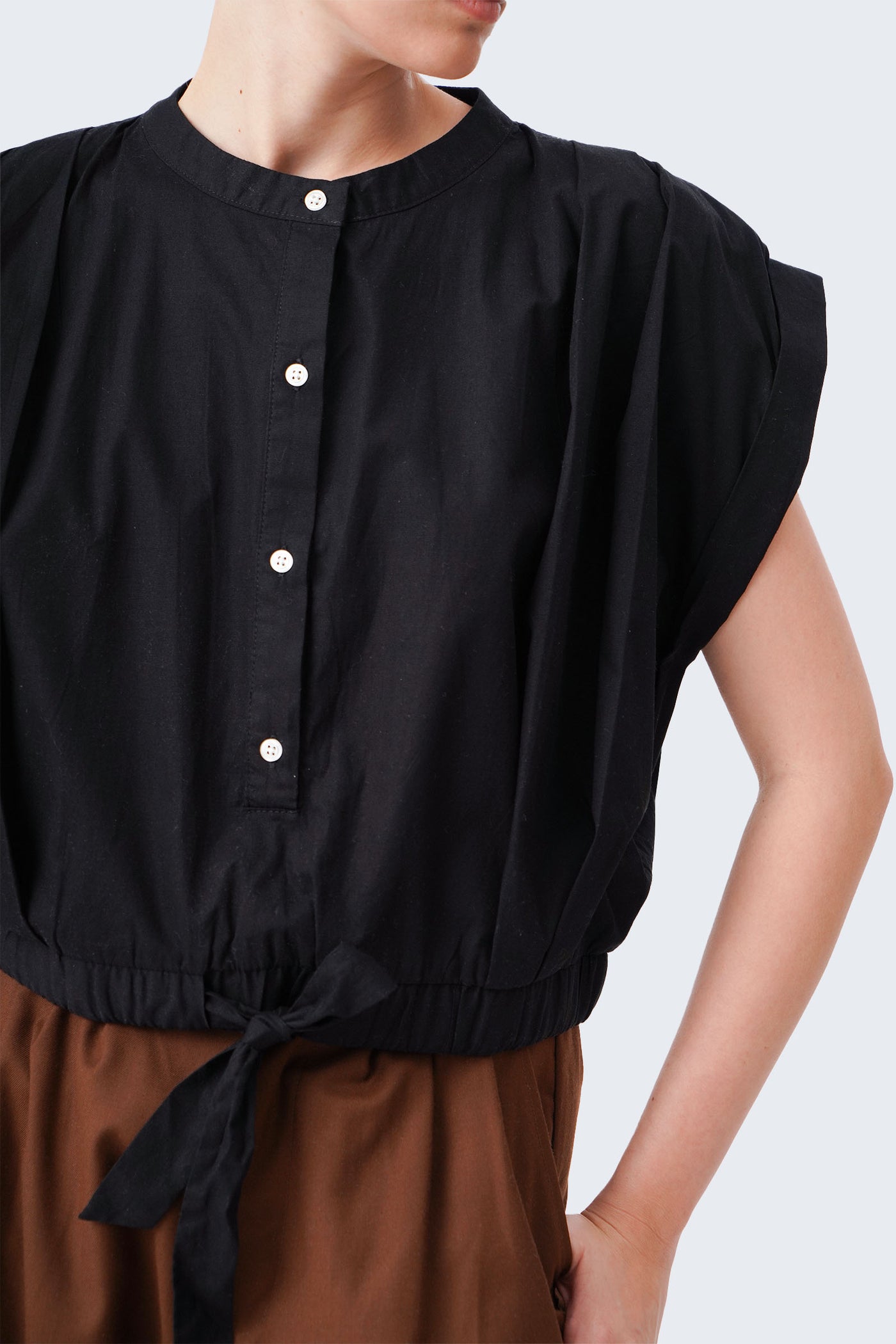 Women's Crop Drawstring Top