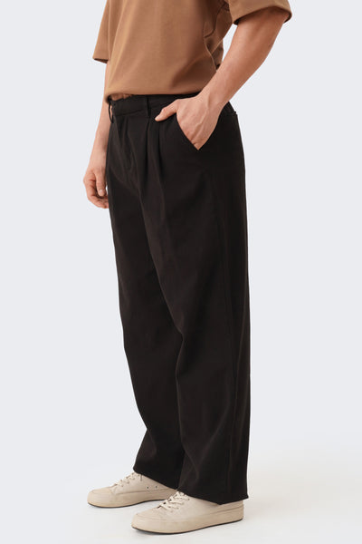 Men's Pleated Loose Fit Trousers