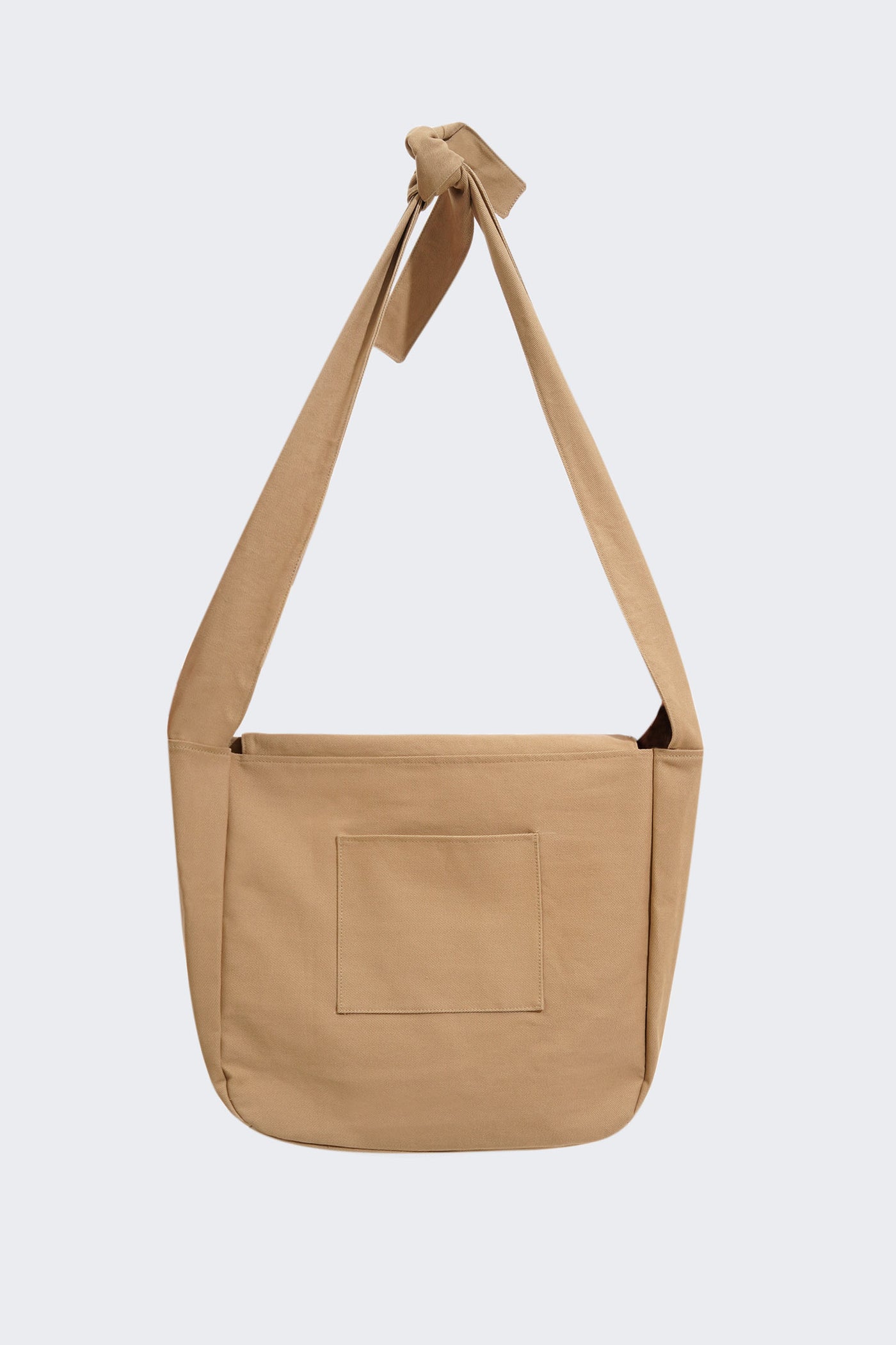 Large Canvas Crossbody Bag with Adjustable Tie Strap