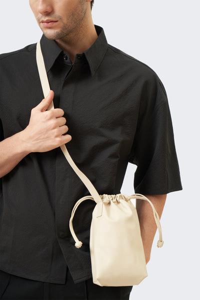 Unisex Mini Leather Pouch Crossbody Bag