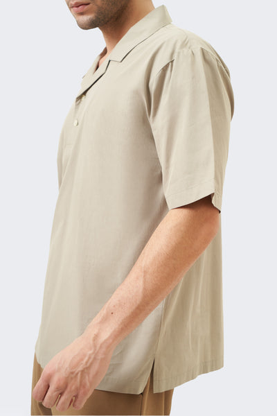 Men's Half Placket Notch Collar Shirt