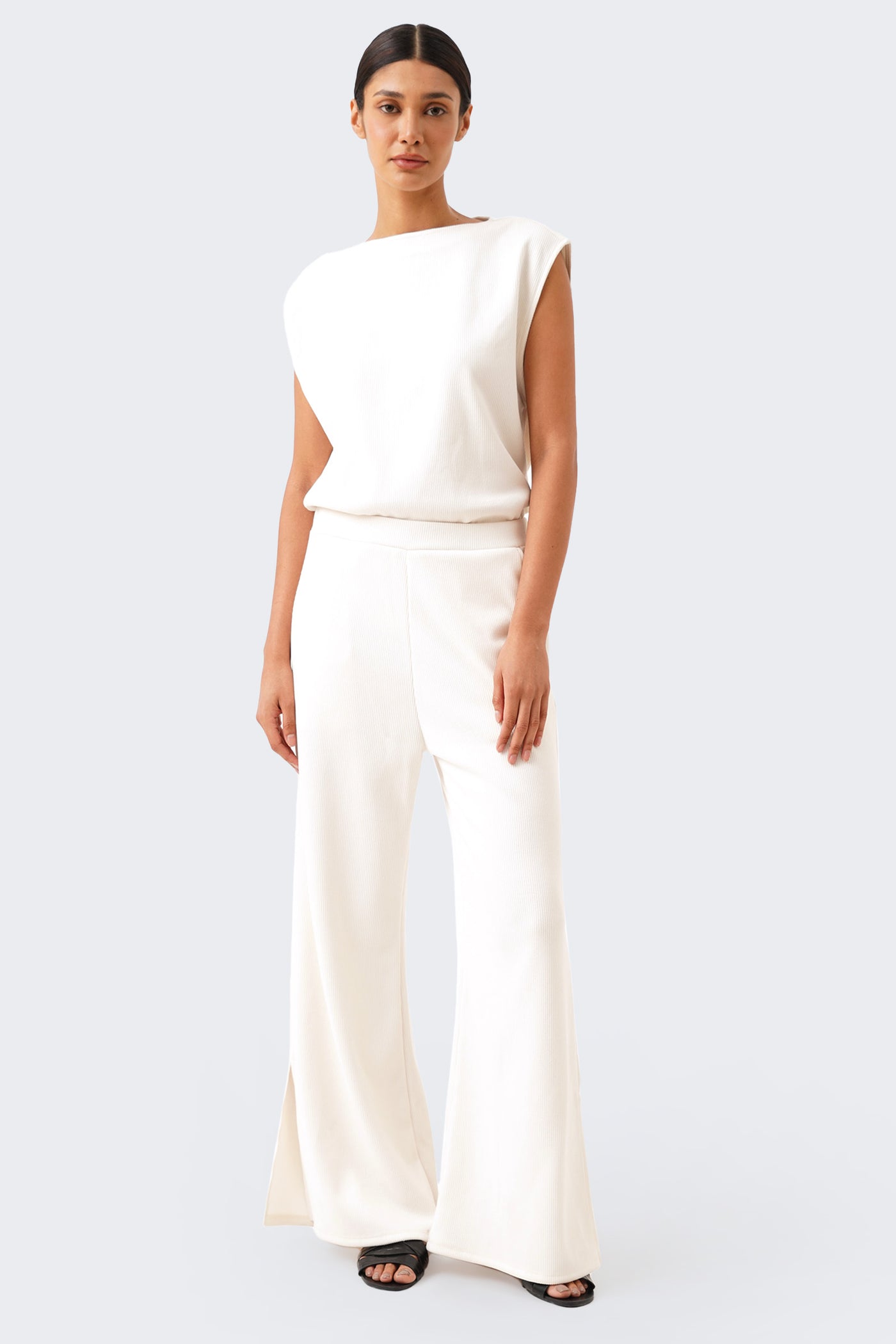 Women's Ribbed Pull-on Flared Pants