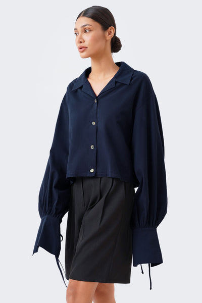 Women's High Cuff Bishop Sleeve Shirt