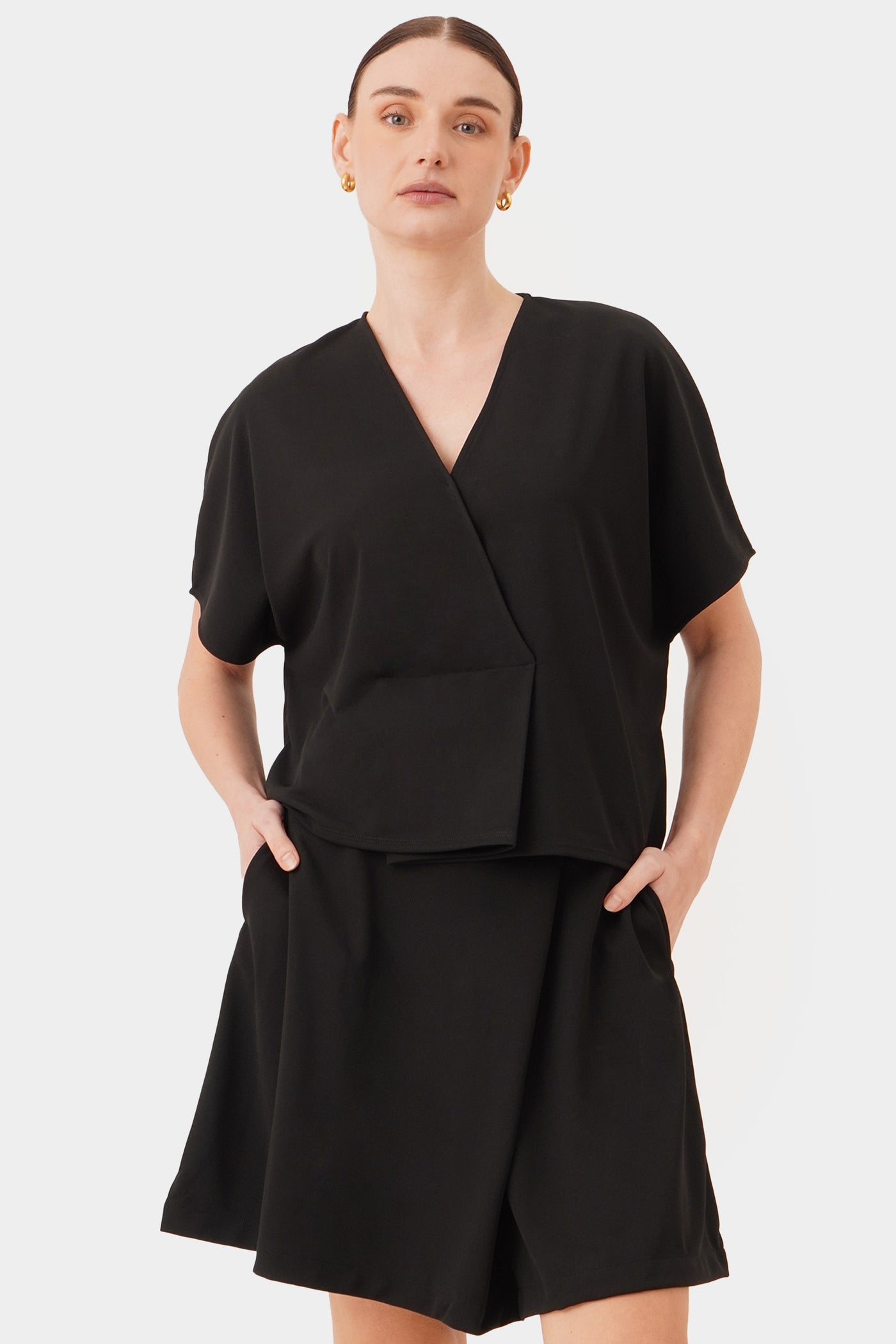 Women's Surplice Extended Sleeve Blouse